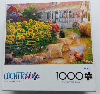 Farm Flower Pups Country Life BUFFALO 11920 Casse-tête 1000 morceaux