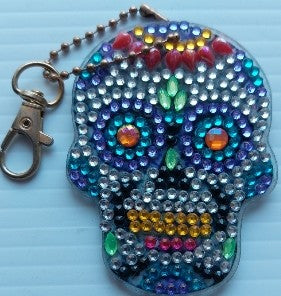 01 tête de mort porte-clés, skull keychain