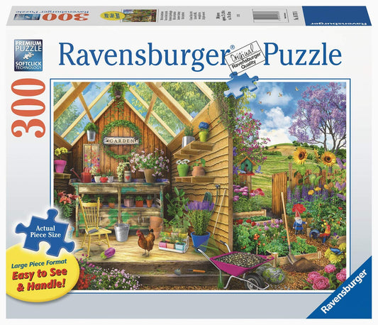 Vue sur l'abri de jardin Ravensburger 167876 Casse-tête 300 morceaux