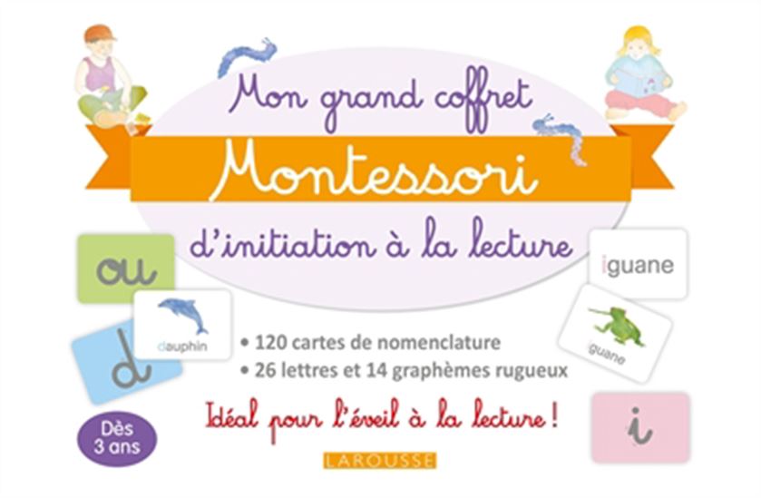 Mon grand coffret Montessori d'initiation à la lecture Larousse Jeux 3 ans et plus