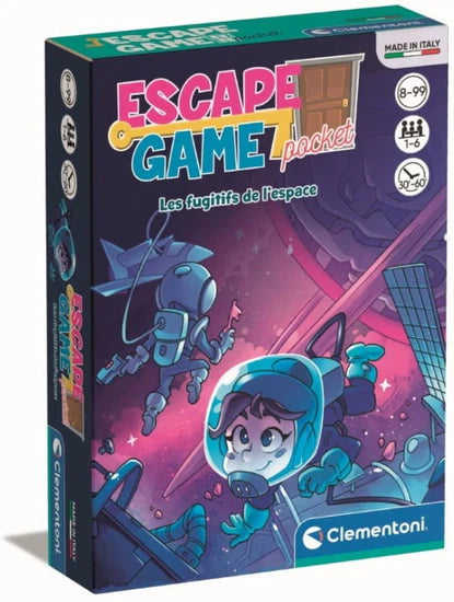 Escape Game pocket Les fugitifs de l'espace Clementoni Jeux 8 ans et +