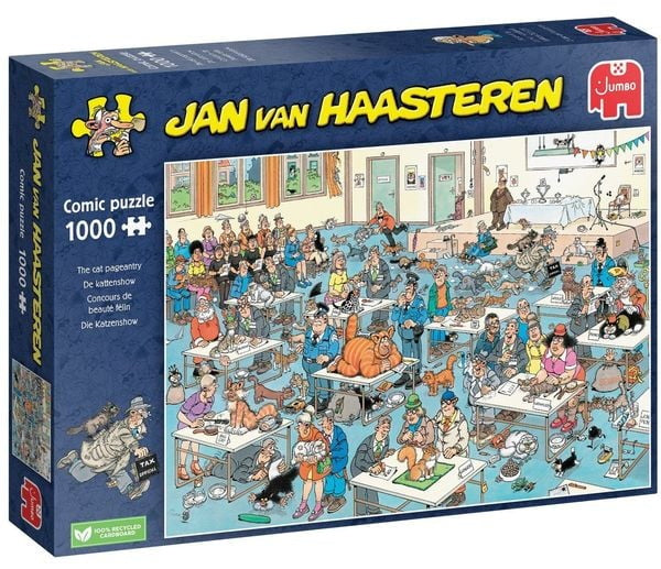 JAN van HAASTEREN Concours de beauté félin JUMBO Casse-tête 1000 morceaux
