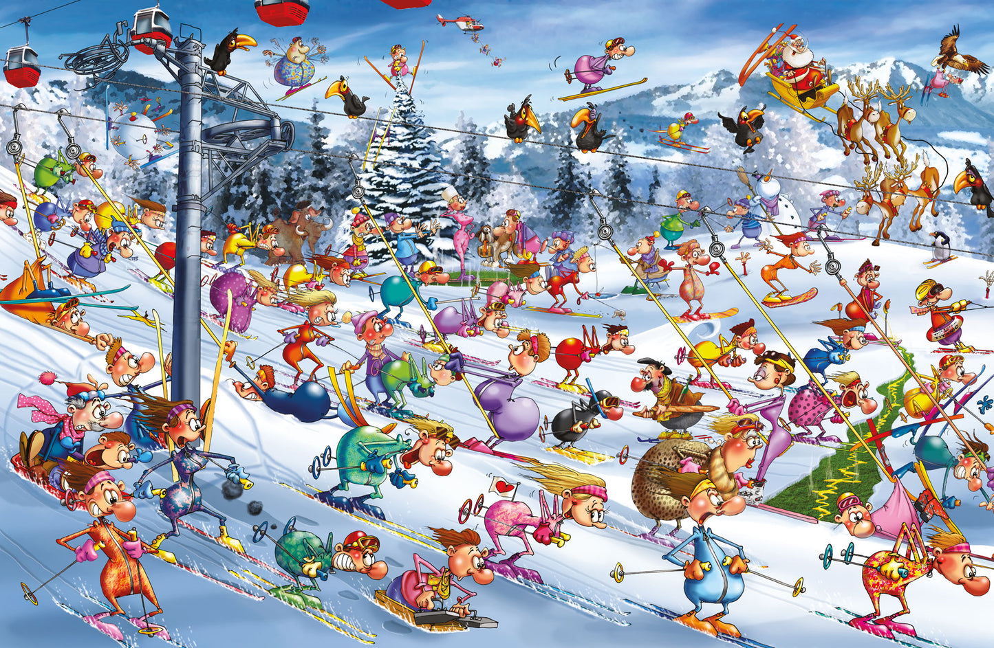 RUYER, F Christmas Skiing Piatnick 535147 Casse-tête 1000 morceaux