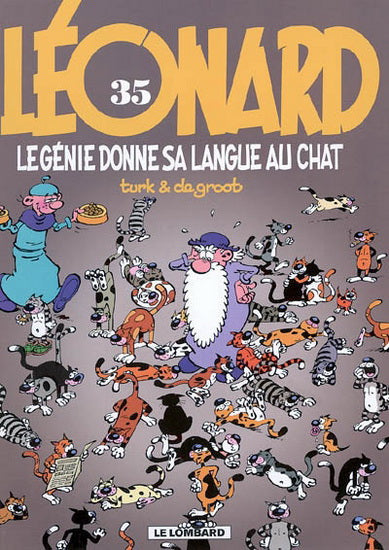 TURK DE GROOT : Léonard T35 Génie donne sa langue au chat LOMBARD 9782803620623