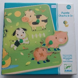 Puzzle Chacha & Co DJECO Casse-tête de bois  12 mois et plus