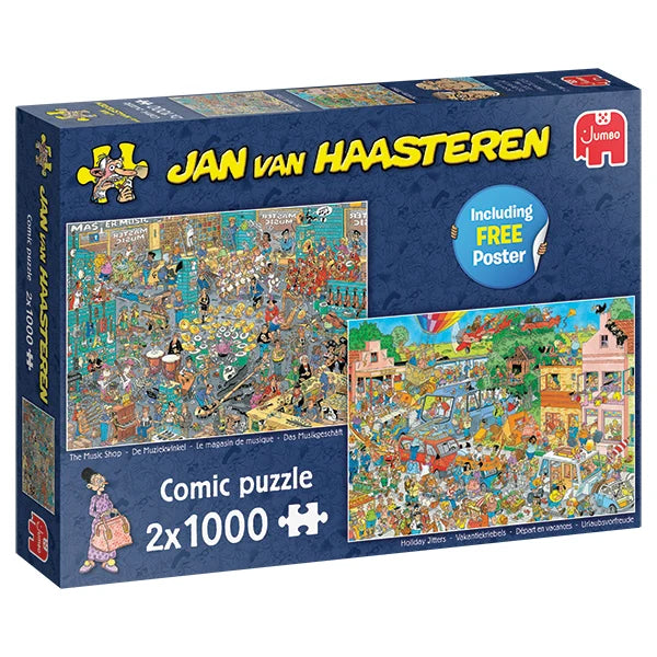 Magasin de musique - Départ en vacances Jan Van Haasteren JUMBO 20049 Casse-tête 2x1000 morceaux