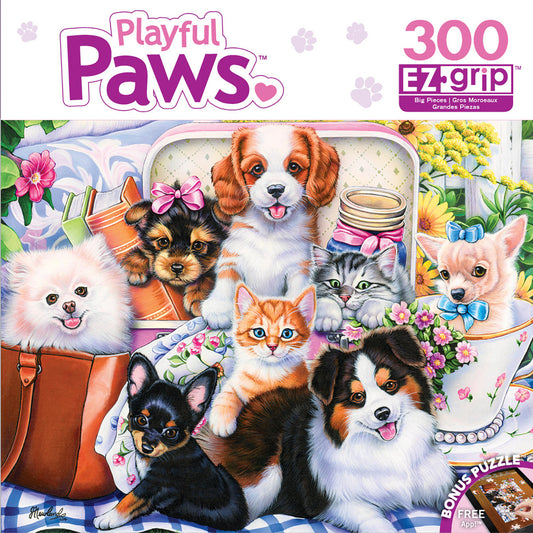NEWLAND, Jenny: Taille et plaisir, Playful Paws Master Pieces 31651 Casse-tête 300 morceaux