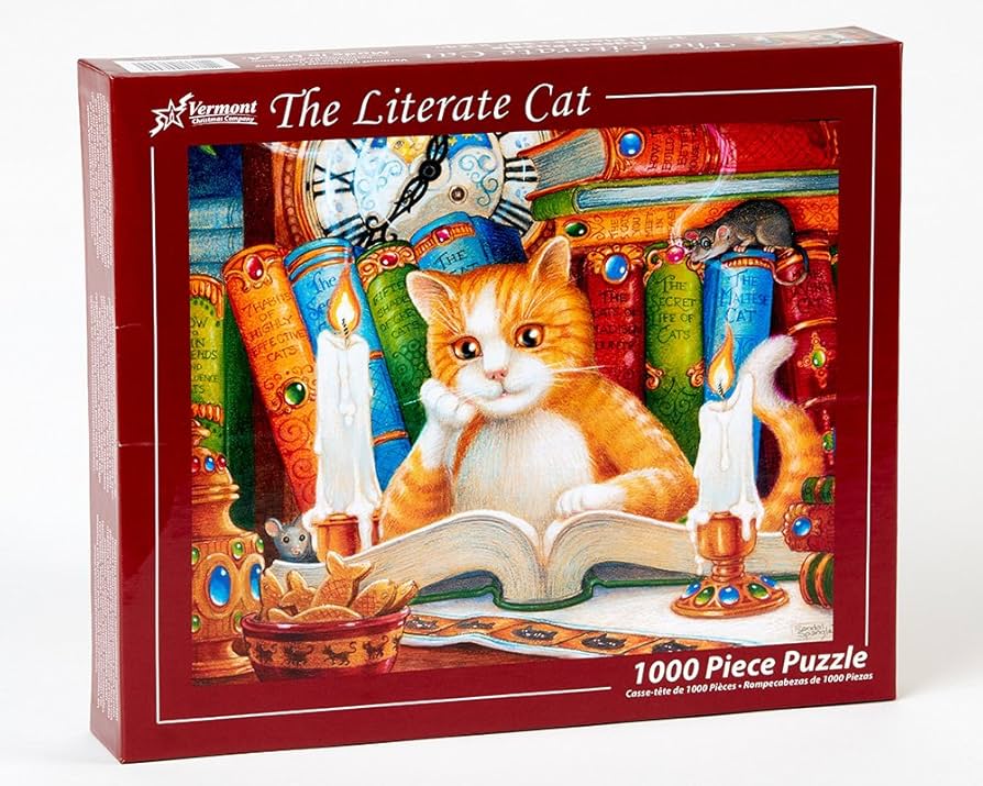 SPANGLER, Randal : The Literate Cat VERMONT VC193 Casse-tête 1000 morceaux