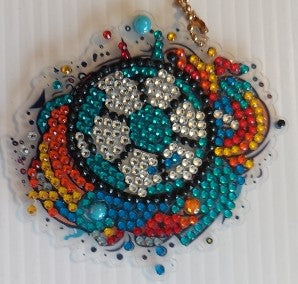 01 ballon de soccer porte-clés, soccer ball keychain