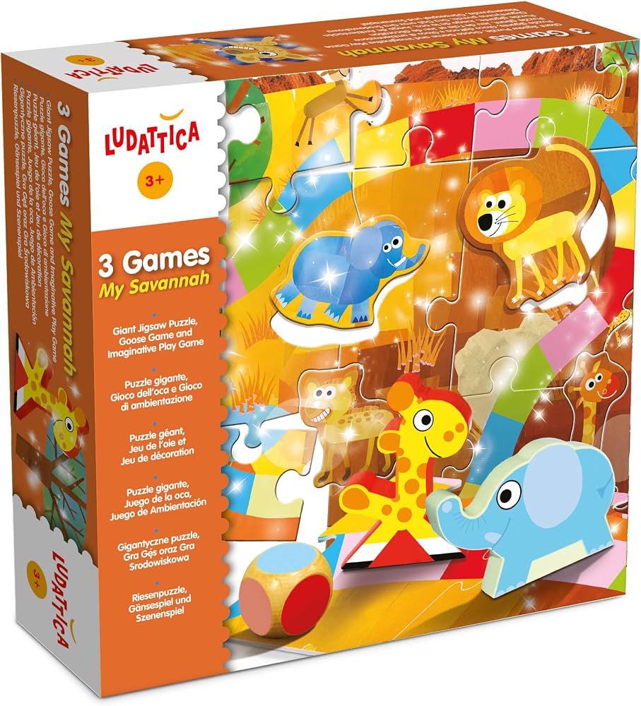 Ludattica, 3 Games My Savannah LISCIANI Jeu pour 3 ans et plus