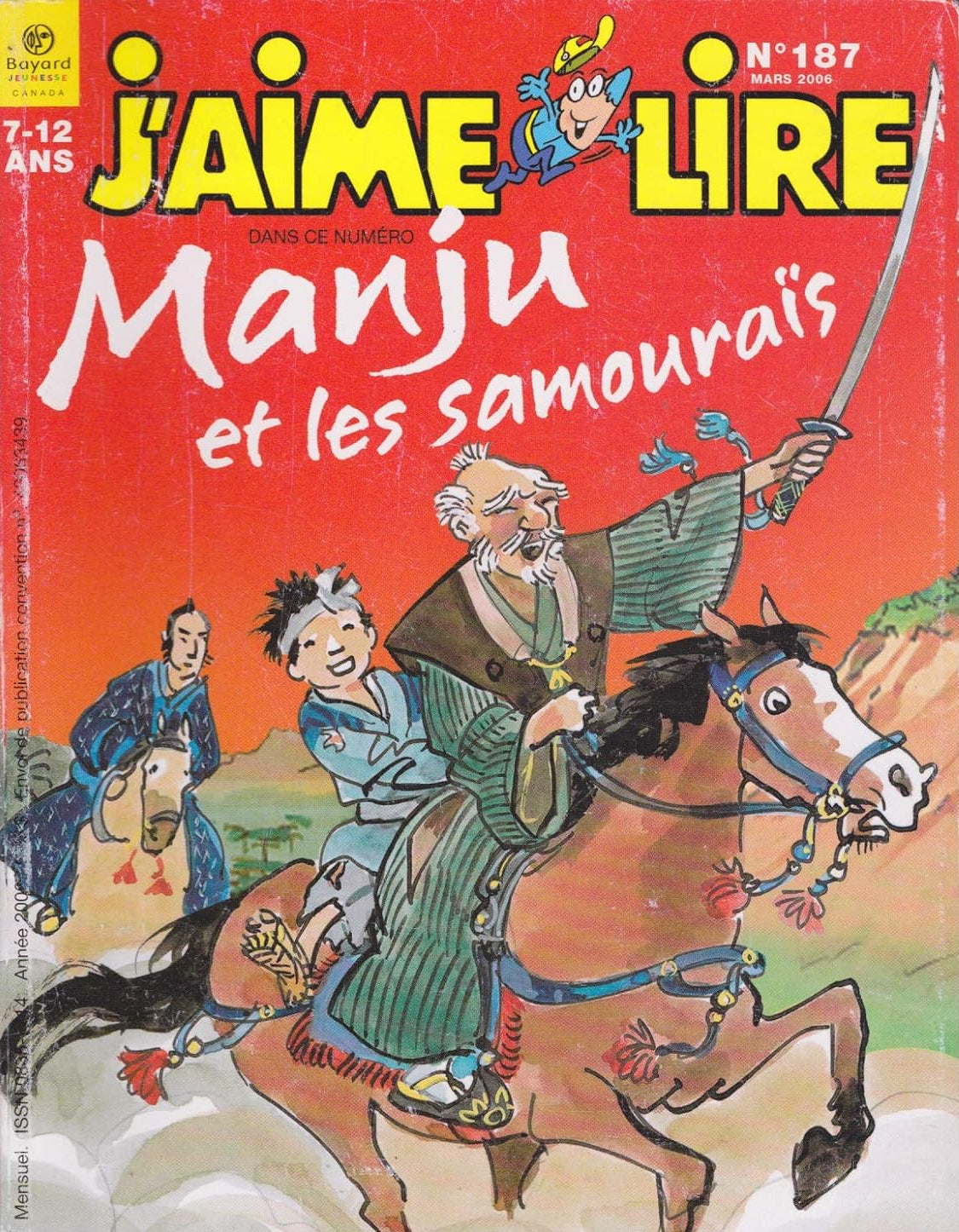 No 187 Mars 2006 J'aime lire : Manju et les samouraïs