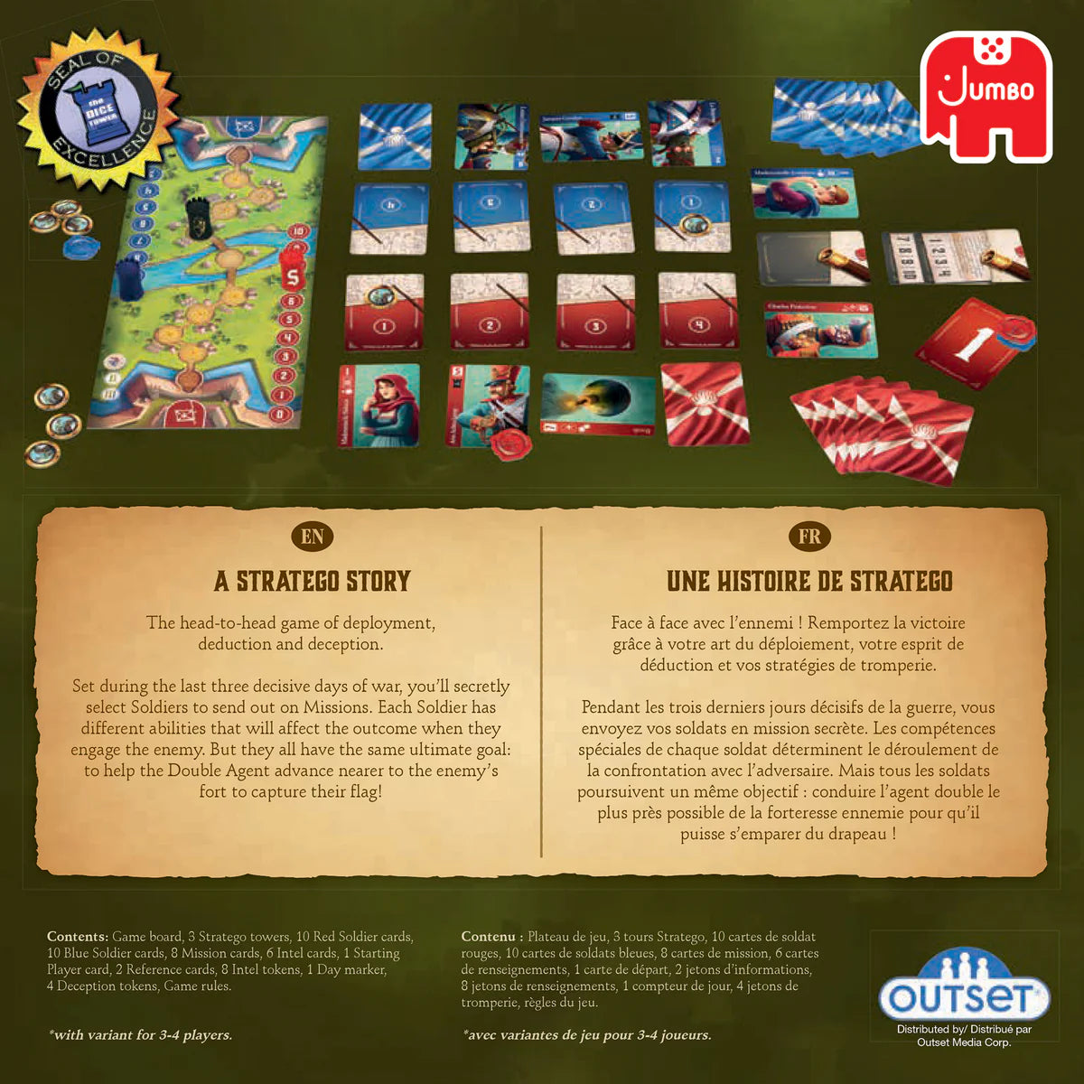 Spies & Lies, Une histoire de Stratego JUMBO OUTSET Jeux 12 ans et plus