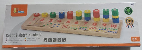 Count & Match Numbers VIGA Jeux 3 ans et plus