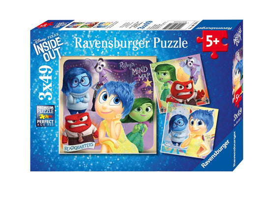 Inside Out Aventure émotive Ravensburger 093496 Casse-tête 3 x 49 morceaux