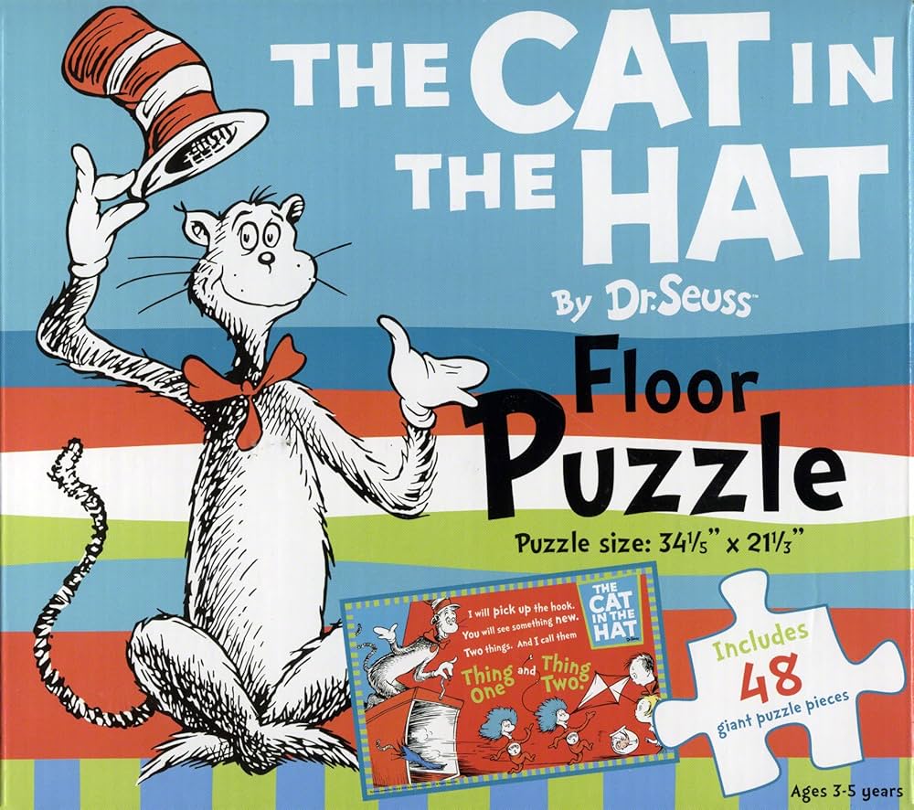 The Cat in the Hat Dr. Seuss Floor Puzzle Casse-tête de plancher 48 morceaux