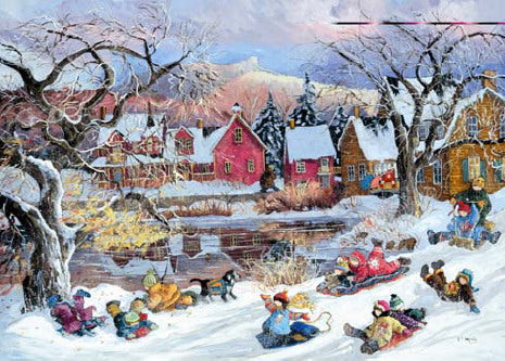 PAQUIN, Pauline: La glissade  Casse-tête 159482  Ravensburger 1000 morceaux