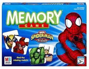 Marvel Spiderman and friends Jeu Mémoire MB Milton Bradley Jeux 3 ans et+