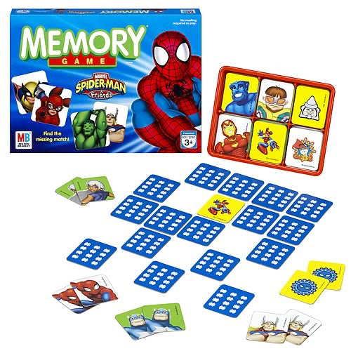 Marvel Spiderman and friends Jeu Mémoire MB Milton Bradley Jeux 3 ans et+