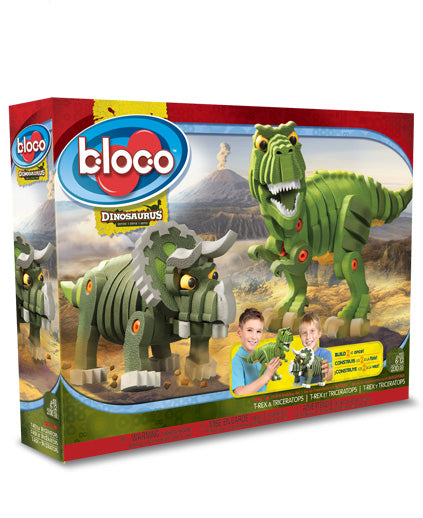 T-Rex et Triceratops BLOCO BC-35002 Casse-tête 200 morceaux