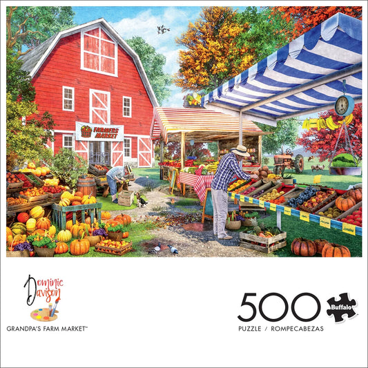 DAVISON, Dominic: Grandpa's Farm Market Buffalo Casse-tête 500 morceaux