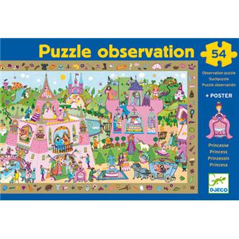 Princesse Puzzle observation Djeco DJ07556 Casse-tête 54 morceaux