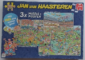 Jan Van Haasteren : Football Crazy, Championship Football, Goal 19008 JUMBO 3 Casse-tête 500-750-1000 morceaux