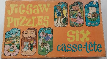 Six Casse-têtes JIGSAW PUZZLE Vintage 6 x 54 morceaux
