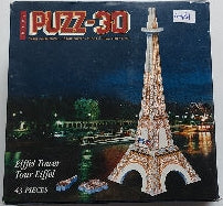 Tour Eiffel Mini Puzz-3D WREBBIT Casse-tête 43 morceaux