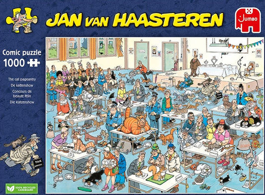 JAN van HAASTEREN Concours de beauté félin JUMBO Casse-tête 1000 morceaux
