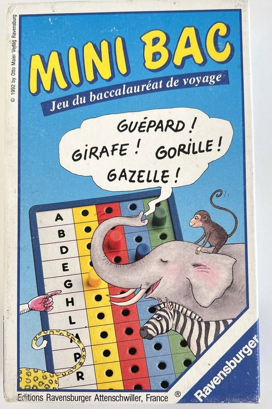 Mini Bac Jeu du baccalauréat de voyage  Ravensburger 235025 Jeu 7 ans et plus