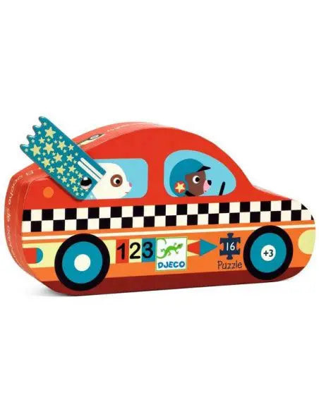 Le bolide The racing car DJECO DJ07273 Casse-tête 16 morceaux