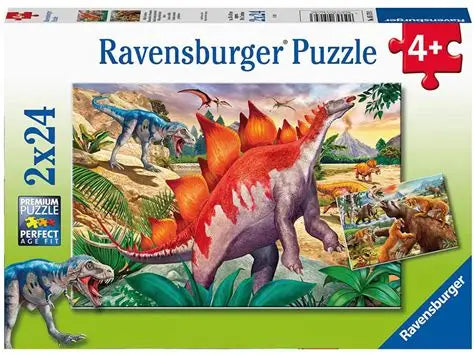 Mammouths et dinosaures Ravensburger 051793 Casse-tête 2 x 24 morceaux