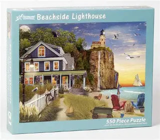 MACLEAN, David Beachside Lighthouse Vermont Casse-tête 550 morceaux
