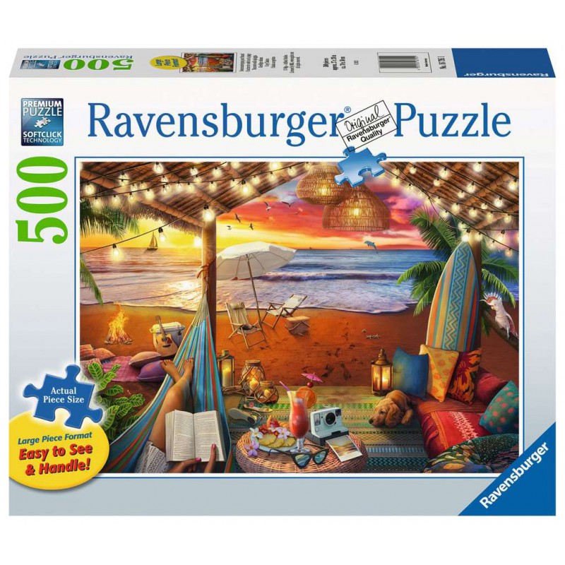Coucher de soleil sur la plage Ravensburger 167951 Casse-Tête 500 morceaux