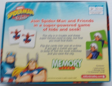Marvel Spiderman and friends Jeu Mémoire MB Milton Bradley Jeux 3 ans et+