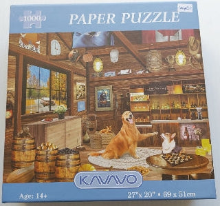 Hunting Lodge With Animals Kavavo, Paper Puzzle Casse-tête 1000 morceaux