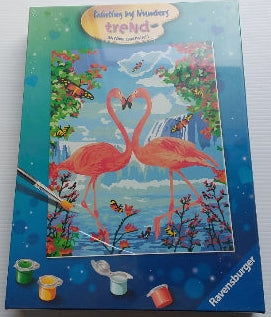 Painting by numbers trend, Flamingo love Ravensburger 29038 Jeux 7 ans et plus