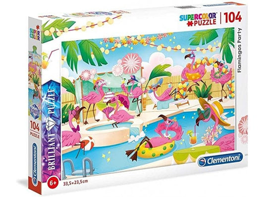 Flamingos Party CLEMENTONI Casse-tête 104 morceaux