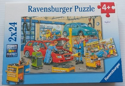 La station service Ravensburger 088553 Casse-tête 2 x 24 morceaux
