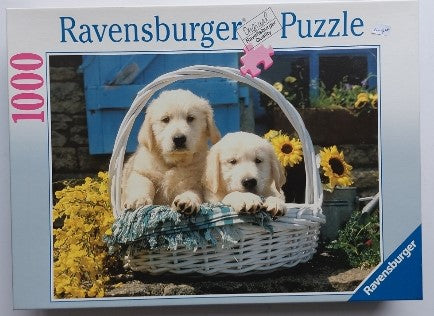 Chiots dans une corbeille Ravensburger 157181 Casse-tête 1000 morceaux