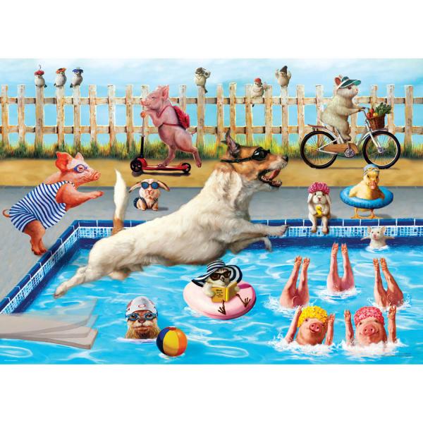 HEFFERNAN, Lucia Journée de piscine folle Eurographics 2147905 Casse-tête 1000 morceaux