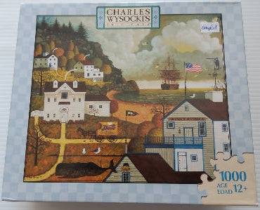 WYSOCKI, Charles : Club de pêche du village Casse-tête MB Puzzle 1000 morceaux