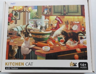 Kitchen Cat Jigsaw Puzzle Q1049 Casse-tête 1000 morceaux