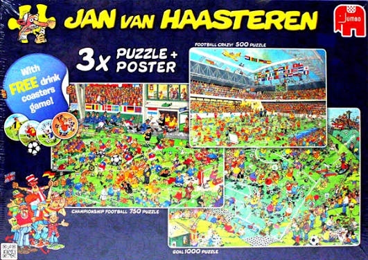 Jan Van Haasteren : Football Crazy, Championship Football, Goal 19008 JUMBO 3 Casse-tête 500-750-1000 morceaux