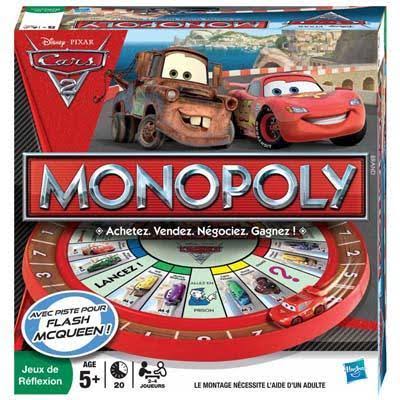 Monopoly Cars 2 C27810 Flash McQueen Hasbro CA6984 Jeux 5 ans et plus