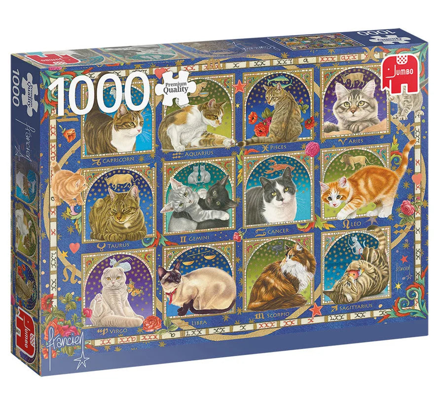 Francien, Chats horoscope Casse-tête 18853 Jumbo 1000 morceaux