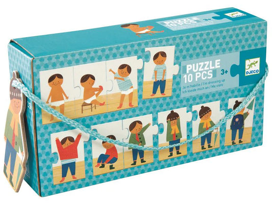 Je m'habille DJECO DJ08189 10 puzzles Jeux 3 ans et +