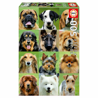 Collage chiens EDUCA 17963 Casse-tête 500 morceaux