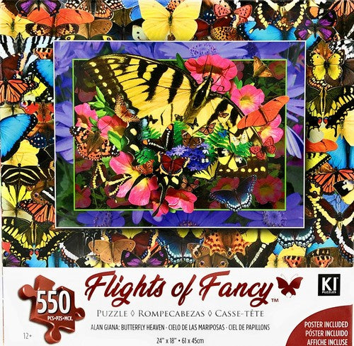 Ciel de papillons Flights of Fancy Casse-tête KI Puzzle 550 morceaux