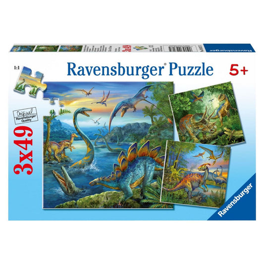 La fascination des dinosaures Ravensburger 093175 Casse-tête 3 x 49 morceaux